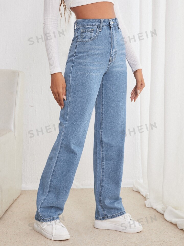 High waist straight leg jeans have become a timeless wardrobe staple, offering a versatile and flattering