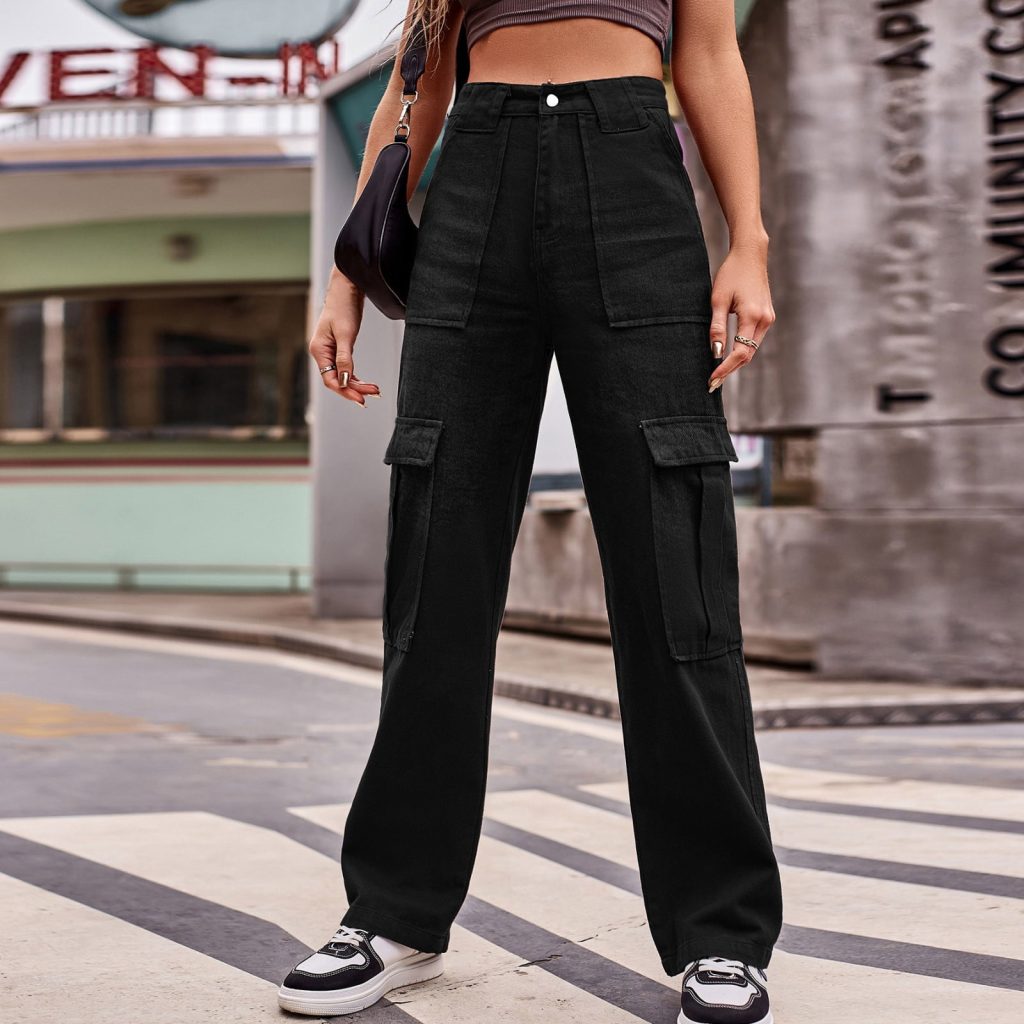 black cargo pants