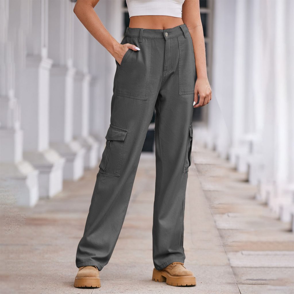 wear with grey cargo pants woman