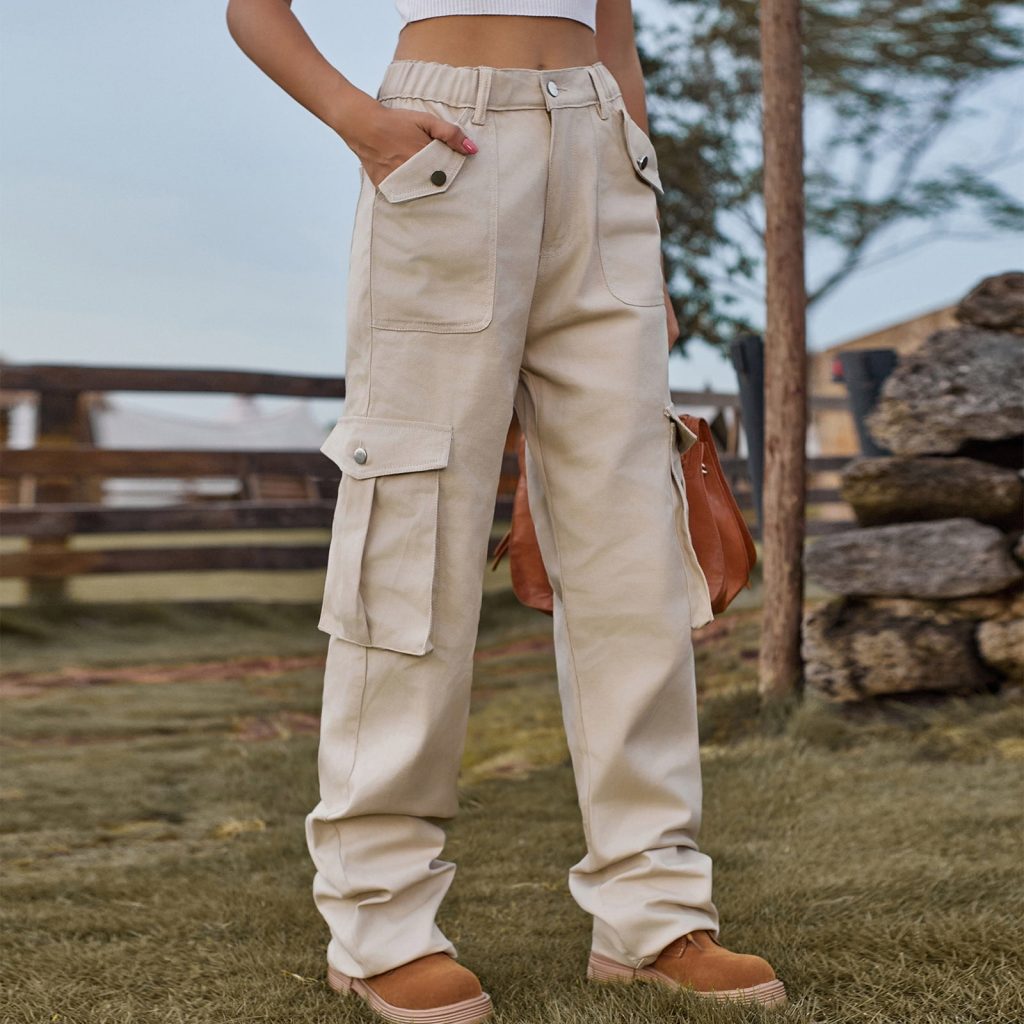 Khaki Cargo Pants Female